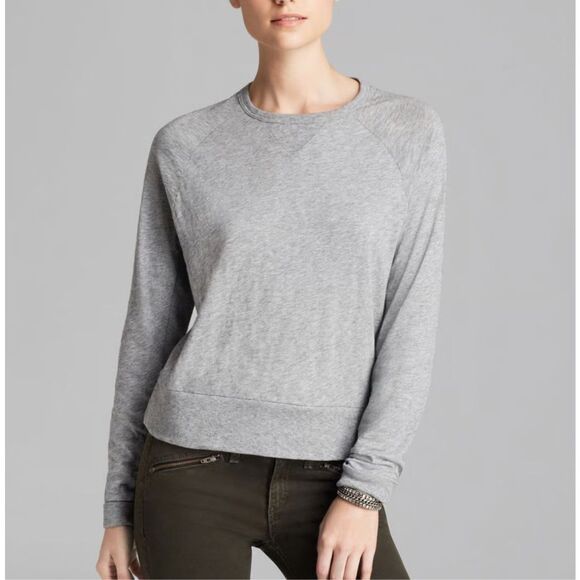 Rag’n’Bone light gray Raglan long sleeve top size M - Picture 1 of 8